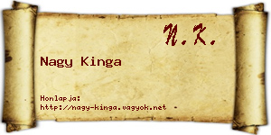 Nagy Kinga névjegykártya